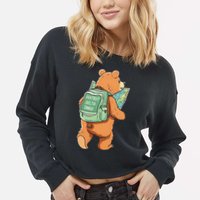 Bear Foxtrots Deltas Tangos Cropped Pullover Crew