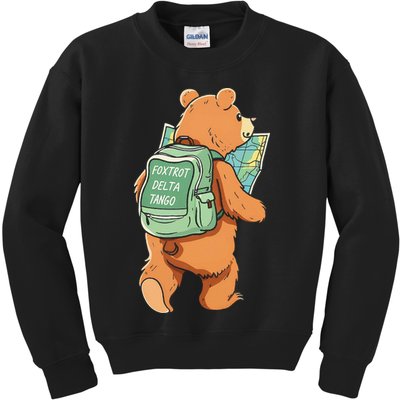 Bear Foxtrots Deltas Tangos Kids Sweatshirt