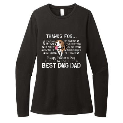 Beagle Fathers Day Funny Beagle Lover For Beagle Dad Womens CVC Long Sleeve Shirt