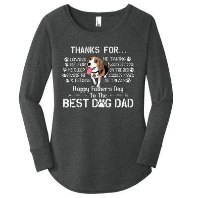 Beagle Fathers Day Funny Beagle Lover For Beagle Dad Women's Perfect Tri Tunic Long Sleeve Shirt