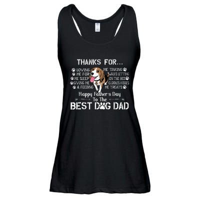 Beagle Fathers Day Funny Beagle Lover For Beagle Dad Ladies Essential Flowy Tank