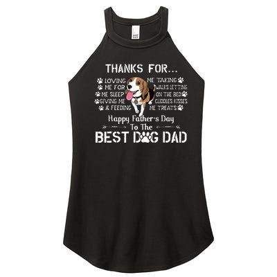 Beagle Fathers Day Funny Beagle Lover For Beagle Dad Women’s Perfect Tri Rocker Tank