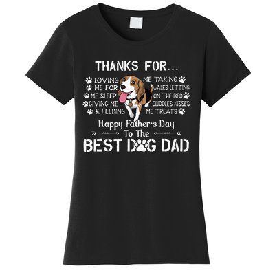 Beagle Fathers Day Funny Beagle Lover For Beagle Dad Women's T-Shirt