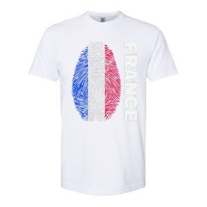 Biometry Fingerprint DNA Flag France Softstyle CVC T-Shirt