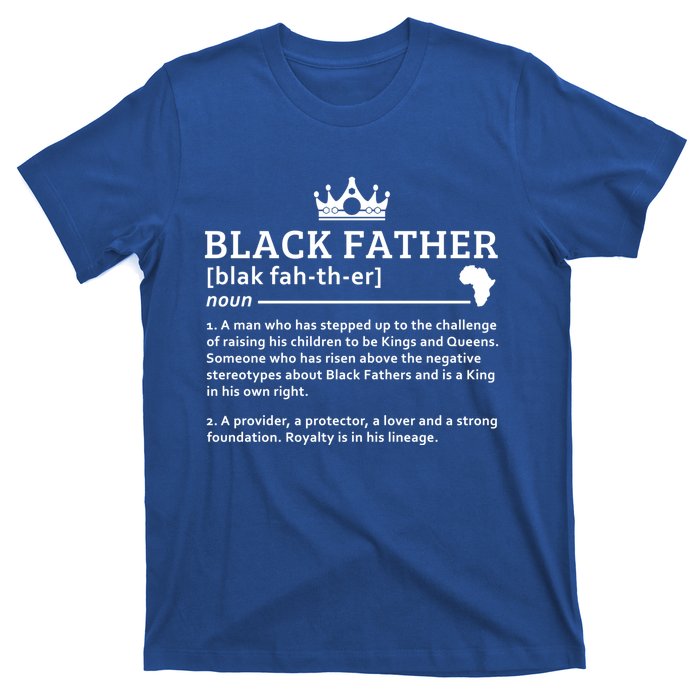 Black Father Definition African American Dad Gift T-Shirt