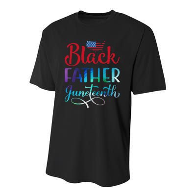 Black Father Day Gift Juneteenth Youth Performance Sprint T-Shirt