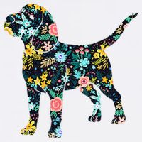 Beagle Floral Dog Silhouette Graphic Cooling Performance Crew T-Shirt