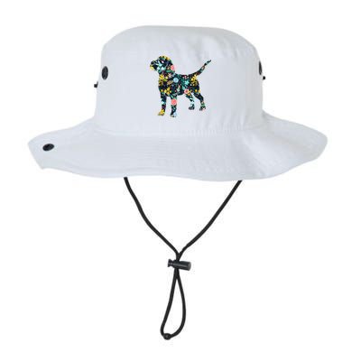 Beagle Floral Dog Silhouette Graphic Bucket Hat
