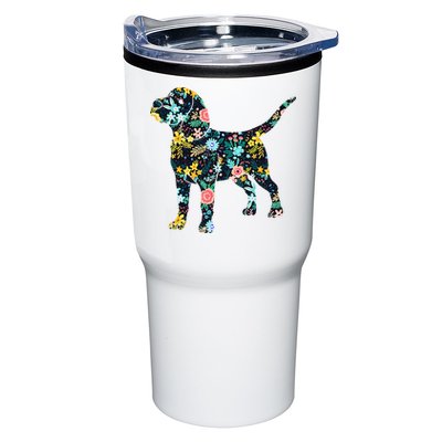 Beagle Floral Dog Silhouette Graphic Tumbler