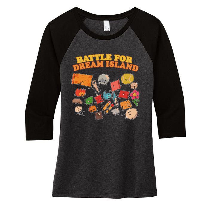 Battle For Dream Island Birthday Costume For Adults Women's Tri-Blend 3/4-Sleeve Raglan Shirt