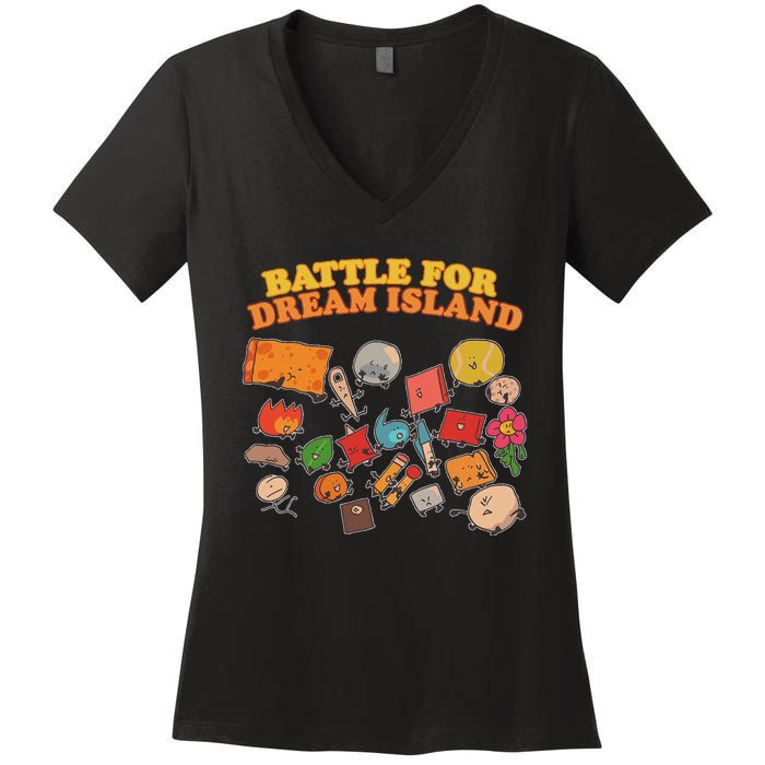 Battle For Dream Island Birthday Costume For Adults Women's V-Neck T-Shirt