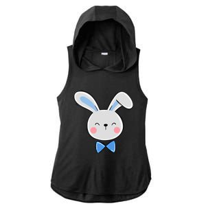 Bunny Face Dad Daddy Papa Easter Bunny Gift Ladies PosiCharge Tri-Blend Wicking Draft Hoodie Tank