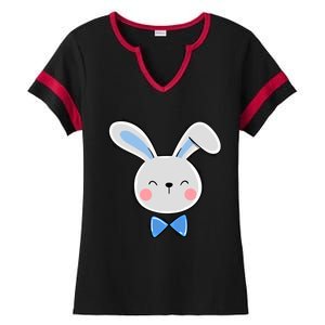 Bunny Face Dad Daddy Papa Easter Bunny Gift Ladies Halftime Notch Neck Tee