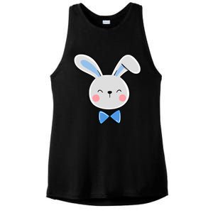 Bunny Face Dad Daddy Papa Easter Bunny Gift Ladies PosiCharge Tri-Blend Wicking Tank