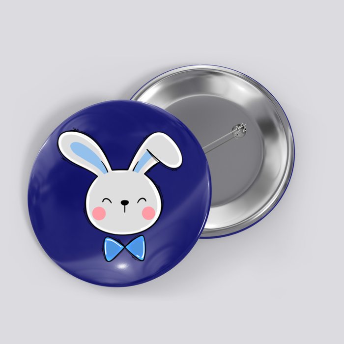 Bunny Face Dad Daddy Papa Easter Bunny Gift Button