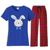 Bunny Face Dad Daddy Papa Easter Bunny Gift Women's Flannel Pajama Set