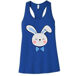 Bunny Face Dad Daddy Papa Easter Bunny Gift Women's Racerback Tank