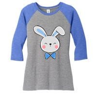 Bunny Face Dad Daddy Papa Easter Bunny Gift Women's Tri-Blend 3/4-Sleeve Raglan Shirt