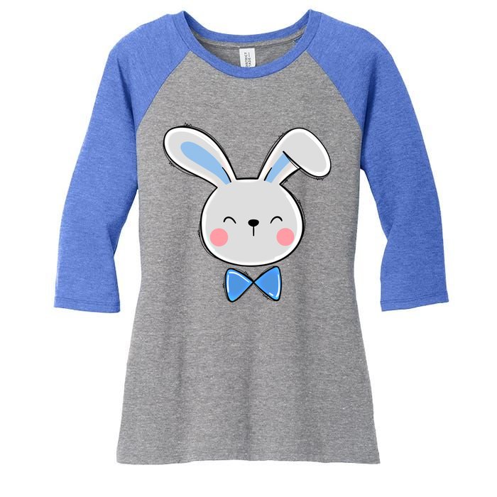 Bunny Face Dad Daddy Papa Easter Bunny Gift Women's Tri-Blend 3/4-Sleeve Raglan Shirt