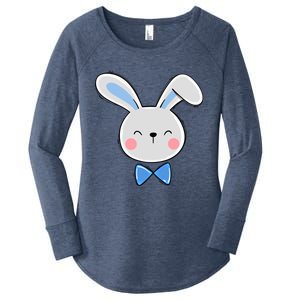 Bunny Face Dad Daddy Papa Easter Bunny Gift Women's Perfect Tri Tunic Long Sleeve Shirt