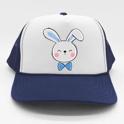 Bunny Face Dad Daddy Papa Easter Bunny Gift Trucker Hat