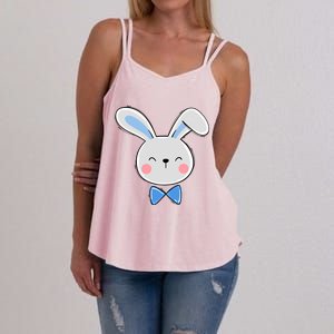 Bunny Face Dad Daddy Papa Easter Bunny Gift Women's Strappy Tank