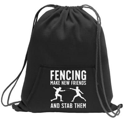 Best Fencing Design Fencing Sport Fencer Sweatshirt Cinch Pack Bag