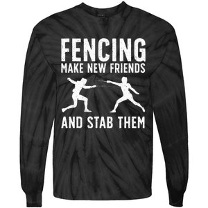 Best Fencing Design Fencing Sport Fencer Tie-Dye Long Sleeve Shirt