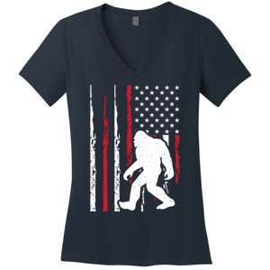 Big Foot Design Women's V-Neck T-Shirt