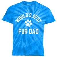 Best Fur Dad Ever Vintage Retro Dog And Cat Daddy Great Gift Kids Tie-Dye T-Shirt