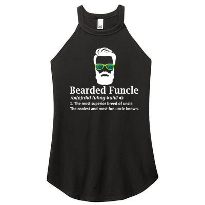 Bearded Funcle Definition Funny Uncle Vintage Style Women’s Perfect Tri Rocker Tank