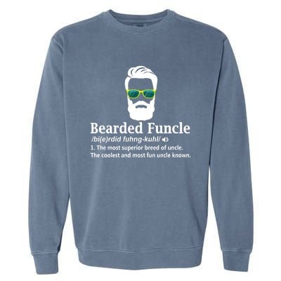 Bearded Funcle Definition Funny Uncle Vintage Style Garment-Dyed Sweatshirt