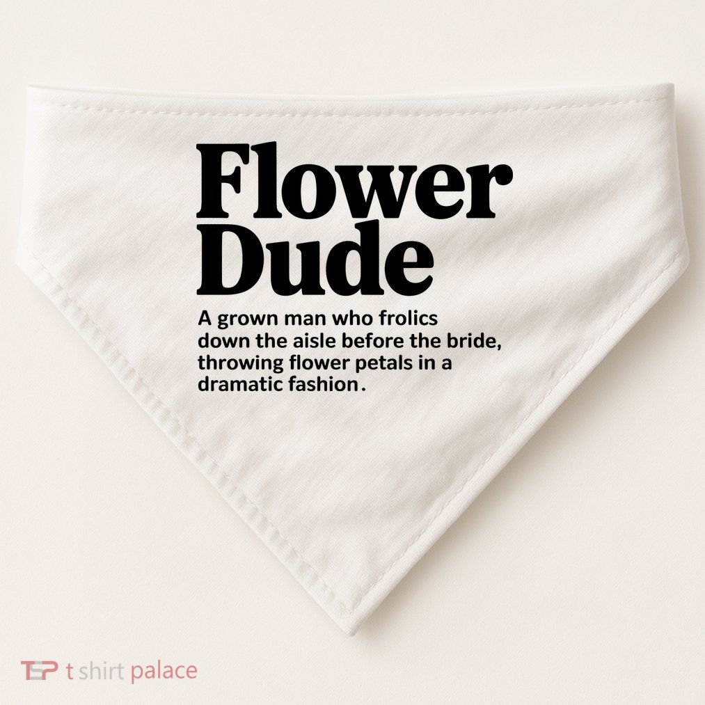 Bridle Flower Dude, Flower Man, Flower Guy USA-Made Doggie Bandana