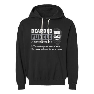 Bearded Funcle Definition Garment-Dyed Fleece Hoodie