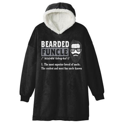 Bearded Funcle Definition Hooded Wearable Blanket