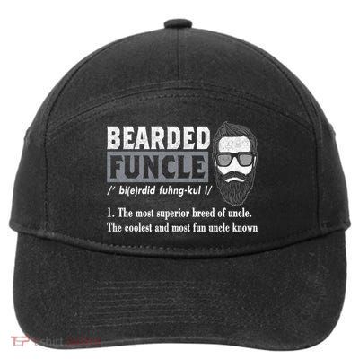 Bearded Funcle Definition 7-Panel Snapback Hat