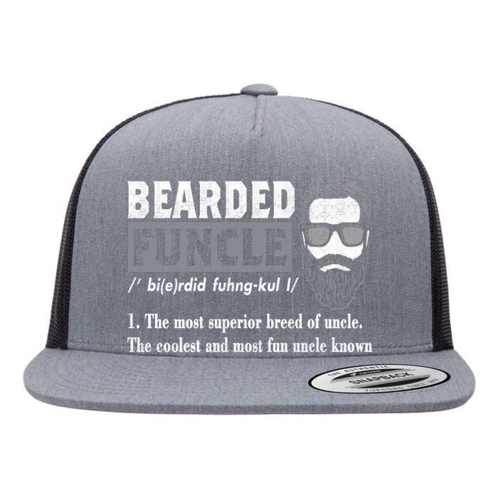 Bearded Funcle Definition Flat Bill Trucker Hat