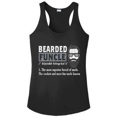 Bearded Funcle Definition Ladies PosiCharge Competitor Racerback Tank