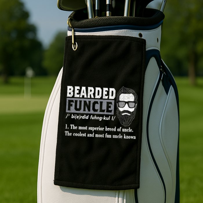 Bearded Funcle Definition Golf Towel