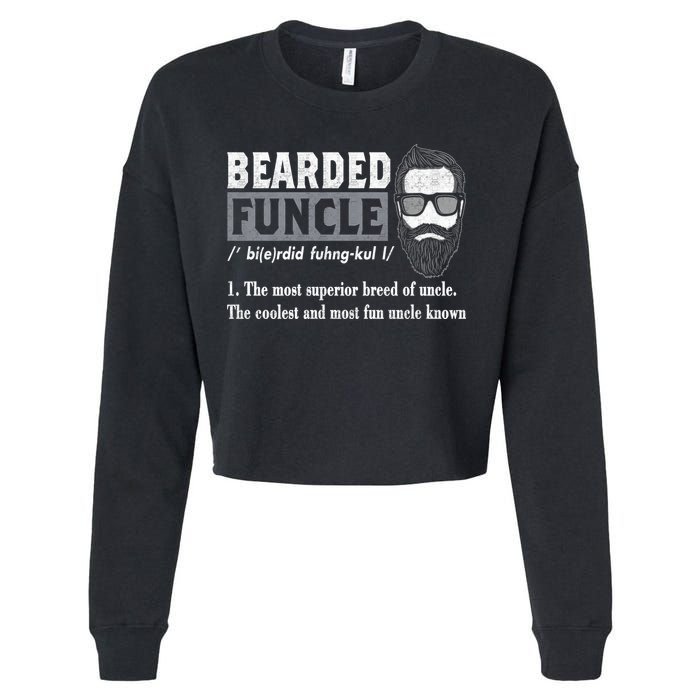 Bearded Funcle Definition Cropped Pullover Crew