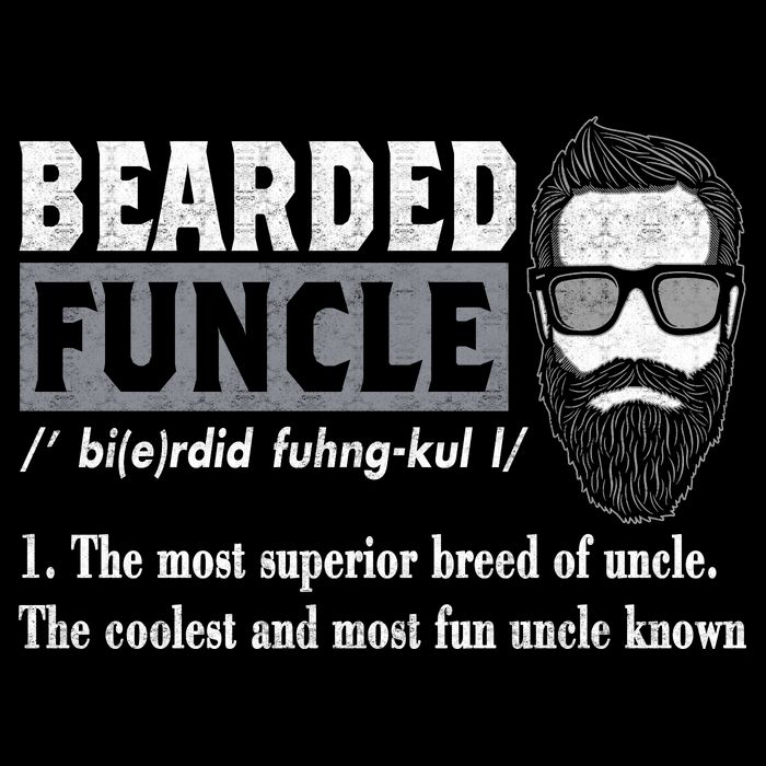 Bearded Funcle Definition Cropped Pullover Crew