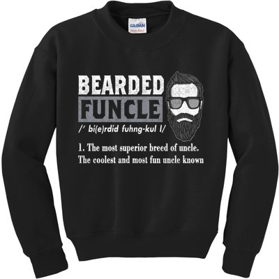 Bearded Funcle Definition Kids Sweatshirt
