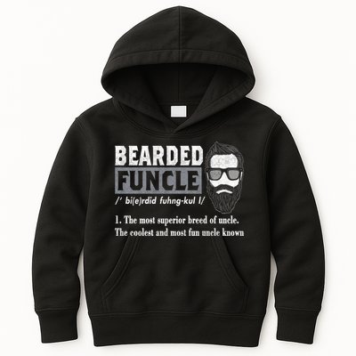 Bearded Funcle Definition Kids Hoodie