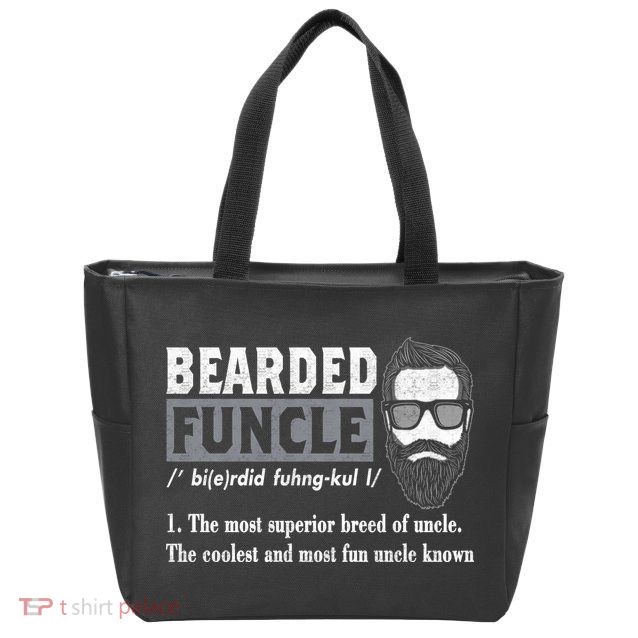 Bearded Funcle Definition Zip Tote Bag
