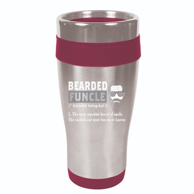 Bearded Funcle Definition 16oz Travel Tumbler