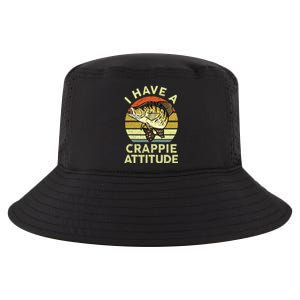 Bass Fish Dad I Have A Crappie Attitude Funny Papa Fishing Cool Comfort Performance Bucket Hat