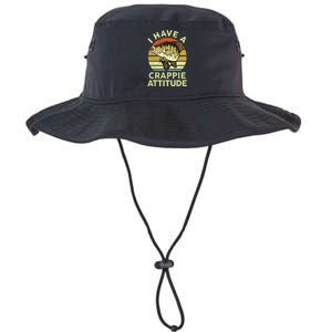 Bass Fish Dad I Have A Crappie Attitude Funny Papa Fishing Legacy Cool Fit Booney Bucket Hat