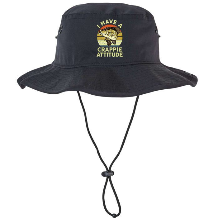 Bass Fish Dad I Have A Crappie Attitude Funny Papa Fishing Legacy Cool Fit Booney Bucket Hat