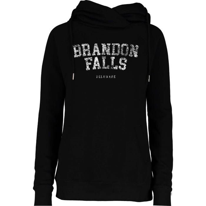 Brandon Falls Delaware Funny Joe Biden Bike Crash Pro Trump Womens Funnel Neck Pullover Hood