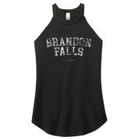 Brandon Falls Delaware Funny Joe Biden Bike Crash Pro Trump Women’s Perfect Tri Rocker Tank